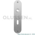 GPF Bouwbeslag RVS 1100.12L/R BB56 deurkruk gatdeel links-rechtswijzend plaatschild afgerond zonder veer 181x41x2 mm BB56 RVS geborsteld GPF110012201