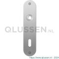 GPF Bouwbeslag RVS 1100.12L/R BB72 deurkruk gatdeel links-rechtswijzend plaatschild afgerond zonder veer 181x41x2 mm BB72 RVS geborsteld GPF110012211