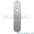 GPF Bouwbeslag RVS 1100.12L/R blind deurkruk gatdeel links-rechtswijzend plaatschild afgerond zonder veer 181x41x2 mm blind RVS geborsteld GPF110012200