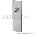 GPF Bouwbeslag RVS 1100.15.400 blind kortschild rechthoekig 170x46x8 mm blind met vastgelaste knopvastzetter RVS geborsteld GPF110015400