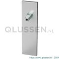 GPF Bouwbeslag RVS 1100.15.401 BB56 kortschild rechthoekig 170x46x8 mm BB56 met vastgelaste knopvastzetter RVS geborsteld GPF110015401