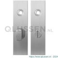 GPF Bouwbeslag RVS 1100.15 WC55/8 groot kortschild rechthoekig enkelverend 169x46x8,5 mm WC55/8 grote knop RVS geborsteld GPF110015855