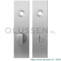 GPF Bouwbeslag RVS 1100.15 WC63/8 groot kortschild rechthoekig enkelverend 169x46x8,5 mm WC63/8 grote knop RVS geborsteld GPF110015863