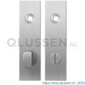 GPF Bouwbeslag RVS 1100.15 WC72/8 groot kortschild rechthoekig enkelverend 169x46x8,5 mm WC72/8 grote knop RVS geborsteld GPF110015872