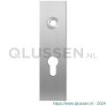 GPF Bouwbeslag RVS 1100.15L PC55 deurkruk gatdeel linkswijzend kortschild rechthoekig 169x46x8,5 mm PC55 RVS geborsteld GPF110015232