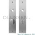 GPF Bouwbeslag RVS 1100.16 WC55/8 groot plaatschild rechthoekig zonder veer 181x41x2 mm WC55/8 grote knop RVS geborsteld GPF110016855