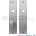 GPF Bouwbeslag RVS 1100.16 WC63/8 groot plaatschild rechthoekig zonder veer 181x41x2 mm WC63/8 grote knop RVS geborsteld GPF110016863