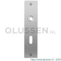 GPF Bouwbeslag RVS 1100.16L/R BB56 deurkruk gatdeel links-rechtswijzend plaatschild rechthoekig zonder veer 181x41x2 mm BB56 RVS geborsteld GPF110016201