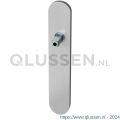 GPF Bouwbeslag RVS 1100.20.432 PC55 langschild afgerond 220x40x8 mm PC55 met vastgelaste knopvastzetter RVS geborsteld GPF110020432