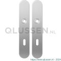 GPF Bouwbeslag RVS 1100.20 BB72 langschild afgerond enkelverend 218x40x8,5 mm BB72 RVS geborsteld GPF110020111