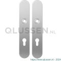 GPF Bouwbeslag RVS 1100.20 PC72 langschild afgerond enkelverend 218x40x8,5 mm PC72 RVS geborsteld GPF110020142