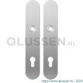 GPF Bouwbeslag RVS 1100.20 PC85 langschild afgerond enkelverend 218x40x8,5 mm PC85 RVS geborsteld GPF110020152