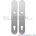 GPF Bouwbeslag RVS 1100.20 PC92 langschild afgerond enkelverend 218x40x8,5 mm PC92 RVS geborsteld GPF110020162