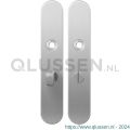 GPF Bouwbeslag RVS 1100.20 WC55/8 normaal langschild afgerond enkelverend 218x40x8,5 mm WC55/8 normale knop RVS geborsteld GPF110020883