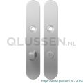 GPF Bouwbeslag RVS 1100.20 WC72/8 normaal langschild afgerond enkelverend 218x40x8,5 mm WC72/8 normale knop RVS geborsteld GPF110020886