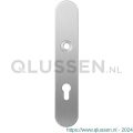 GPF Bouwbeslag RVS 1100.20L PC72 deurkruk gatdeel linkswijzend langschild afgerond 218x40x8,5 mm PC72 RVS geborsteld GPF110020242