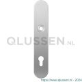 GPF Bouwbeslag RVS 1100.20R PC85 deurkruk gatdeel rechtswijzend langschild afgerond 218x40x8,5 mm PC85 RVS geborsteld GPF110020352