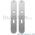 GPF Bouwbeslag RVS 1100.21 BB56 plaatschild afgerond zonder veer 220x40x2 mm BB56 RVS geborsteld GPF110021101