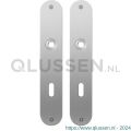 GPF Bouwbeslag RVS 1100.21 BB72 plaatschild afgerond zonder veer 220x40x2 mm BB72 RVS geborsteld GPF110021111