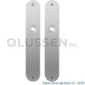 GPF Bouwbeslag RVS 1100.21 blind plaatschild afgerond zonder veer 220x40x2 mm blind RVS geborsteld GPF110021100