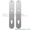 GPF Bouwbeslag RVS 1100.21 PC85 plaatschild afgerond zonder veer 220x40x2 mm PC85 RVS geborsteld GPF110021152