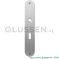 GPF Bouwbeslag RVS 1100.21L/R BB56 deurkruk gatdeel links-rechtswijzend plaatschild afgerond zonder veer 220x40x2 mm BB56 RVS geborsteld GPF110021201