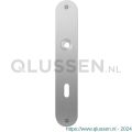 GPF Bouwbeslag RVS 1100.21L/R BB72 deurkruk gatdeel links-rechtswijzend plaatschild afgerond zonder veer 220x40x2 mm BB72 RVS geborsteld GPF110021211