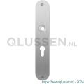 GPF Bouwbeslag RVS 1100.21L/R PC55 deurkruk gatdeel links-rechtswijzend plaatschild afgerond zonder veer 220x40x2 mm PC55 RVS geborsteld GPF110021232