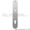 GPF Bouwbeslag RVS 1100.21L/R PC85 deurkruk gatdeel links-rechtswijzend plaatschild afgerond zonder veer 220x40x2 mm PC85 RVS geborsteld GPF110021252