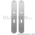 GPF Bouwbeslag RVS 1100.22 BB56 plaatschild afgerond zonder veer 240x40x2 mm BB56 RVS geborsteld GPF110022101