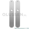 GPF Bouwbeslag RVS 1100.22 blind plaatschild afgerond zonder veer 240x40x2 mm blind RVS geborsteld GPF110022100