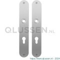 GPF Bouwbeslag RVS 1100.22 PC72 plaatschild afgerond zonder veer 240x40x2 mm PC72 RVS geborsteld GPF110022142