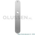 GPF Bouwbeslag RVS 1100.22L/R blind deurkruk gatdeel links-rechtswijzend plaatschild afgerond zonder veer 240x40x2 mm blind RVS geborsteld GPF110022200