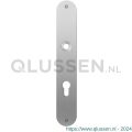 GPF Bouwbeslag RVS 1100.22L/R PC72 deurkruk gatdeel links-rechtswijzend plaatschild afgerond zonder veer 240x40x2 mm PC72 RVS geborsteld GPF110022242