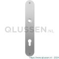 GPF Bouwbeslag RVS 1100.22L/R PC85 deurkruk gatdeel links-rechtswijzend plaatschild afgerond zonder veer 240x40x2 mm PC85 RVS geborsteld GPF110022252