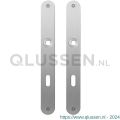 GPF Bouwbeslag RVS 1100.23 BB72 plaatschild afgerond zonder veer 240x30x2 mm BB72 RVS geborsteld GPF110023111