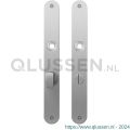 GPF Bouwbeslag RVS 1100.23 WC63/8 groot plaatschild afgerond zonder veer 240x30x2 mm WC63/8 grote knop RVS geborsteld GPF110023863