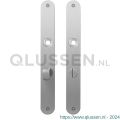 GPF Bouwbeslag RVS 1100.23 WC63/8 normaal plaatschild afgerond zonder veer 240x30x2 mm WC63/8 normale knop RVS geborsteld GPF110023885