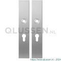 GPF Bouwbeslag RVS 1100.25 PC55 langschild rechthoekig enkelverend 218x40x8,5 mm PC55 RVS geborsteld GPF110025132