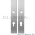 GPF Bouwbeslag RVS 1100.25 PC72 langschild rechthoekig enkelverend 218x40x8,5 mm PC72 RVS geborsteld GPF110025142