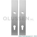 GPF Bouwbeslag RVS 1100.25 PC85 langschild rechthoekig enkelverend 218x40x8,5 mm PC85 RVS geborsteld GPF110025152