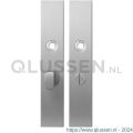 GPF Bouwbeslag RVS 1100.25 WC55/8 groot langschild rechthoekig enkelverend 218x40x8,5 mm WC55/8 grote knop RVS geborsteld GPF110025855