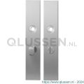 GPF Bouwbeslag RVS 1100.25 WC55/8 normaal langschild rechthoekig enkelverend 218x40x8,5 mm WC55/8 normale knop RVS geborsteld GPF110025883