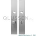 GPF Bouwbeslag RVS 1100.25 WC63/8 normaal langschild rechthoekig enkelverend 218x40x8,5 mm WC63/8 normale knop RVS geborsteld GPF110025885