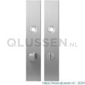 GPF Bouwbeslag RVS 1100.25 WC72/8 normaal langschild rechthoekig enkelverend 218x40x8,5 mm WC72/8 normale knop RVS geborsteld GPF110025886