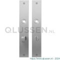 GPF Bouwbeslag RVS 1100.27 WC72/8 normaal plaatschild rechthoekig zonder veer 240x30x2 mm WC72/8 normale knop RVS geborsteld GPF110027886