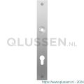 GPF Bouwbeslag RVS 1100.28L/R PC85 deurkruk gatdeel links-rechtswijzend plaatschild rechthoekig zonder veer 240x30x2 mm PC85 RVS geborsteld GPF110028252