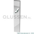 GPF Bouwbeslag RVS 1100.65.400 blind langschild rechthoekig 220x40x8 mm blind met vastgelaste knopvastzetter RVS gepolijst GPF110065400