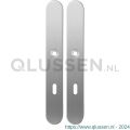 GPF Bouwbeslag RVS 1100.70 XL BB72 langschild XL afgerond enkelverend 282x40x8,5 mm BB72 RVS geborsteld GPF110070111