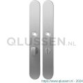 GPF Bouwbeslag RVS 1100.70 XL WC57/5 groot langschild XL afgerond enkelverend 282x40x8,5 mm WC57/5 grote knop RVS geborsteld GPF110070857